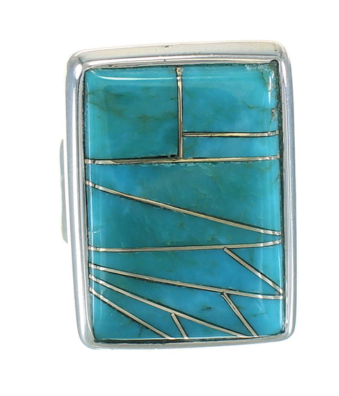 Turquoise Silver Southwestern Ring Size 5-1/2 YX70415